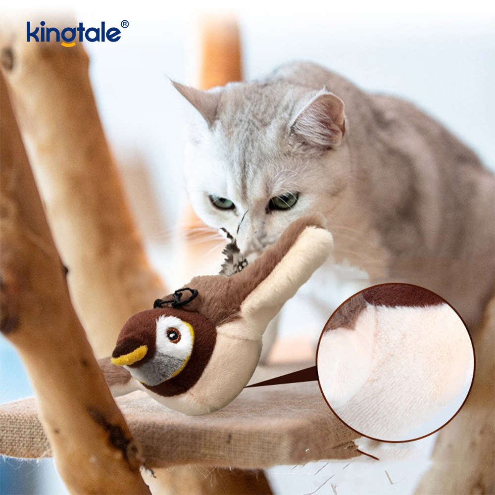 Jucărie de plus pentru animale de companie Vrabie Simulată Pentru Toate Rasele Cat Kicker Catnip Jucării Sparrow