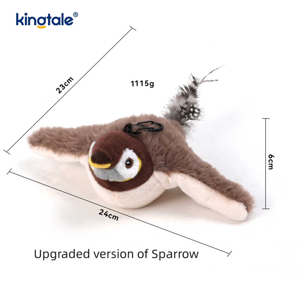 Jucărie de plus pentru animale de companie Vrabie Simulată Pentru Toate Rasele Cat Kicker Catnip Jucării Sparrow
