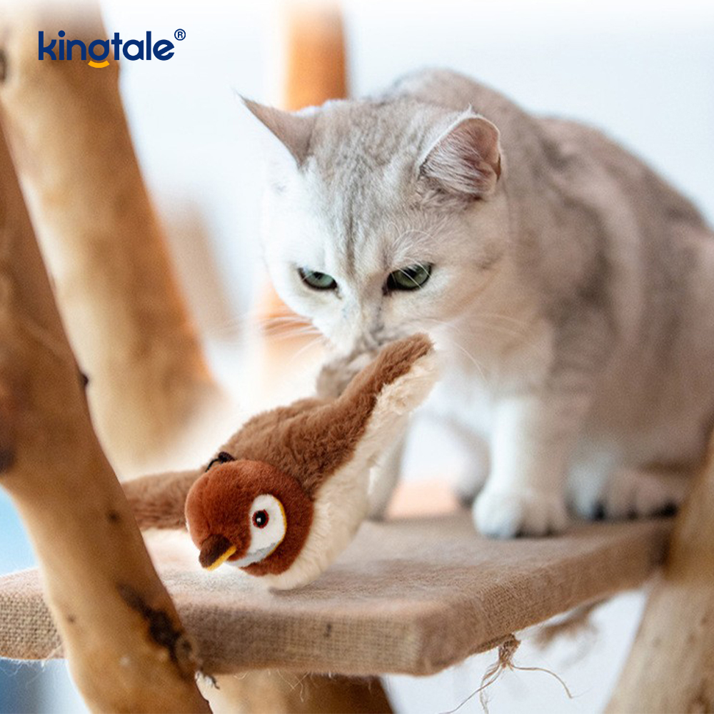 Jucărie de plus pentru animale de companie Vrabie Simulată Pentru Toate Rasele Cat Kicker Catnip Jucării Sparrow