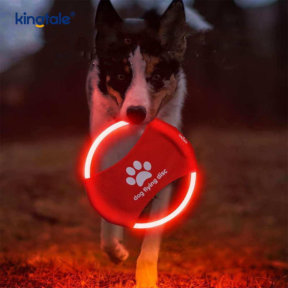 Pet Light-Up Frisbee Luminat de înaltă vizibilitate Antrenament pentru animale de companie Aruncare Joacă pentru exerciții