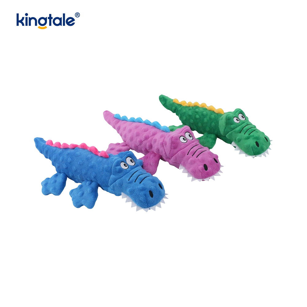 Jucărie de pluș de crocodil care scârțâie pentru curățarea dinților