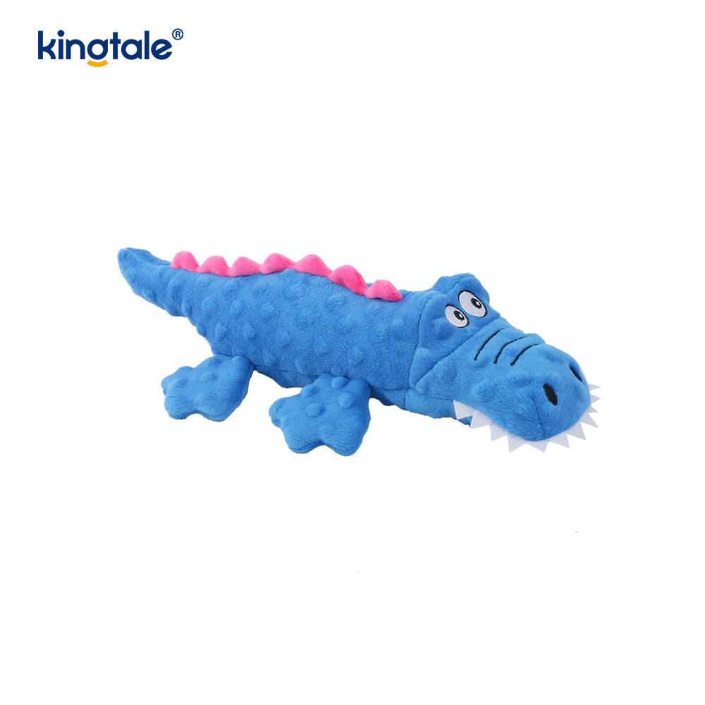 Jucărie de pluș de crocodil care scârțâie pentru curățarea dinților