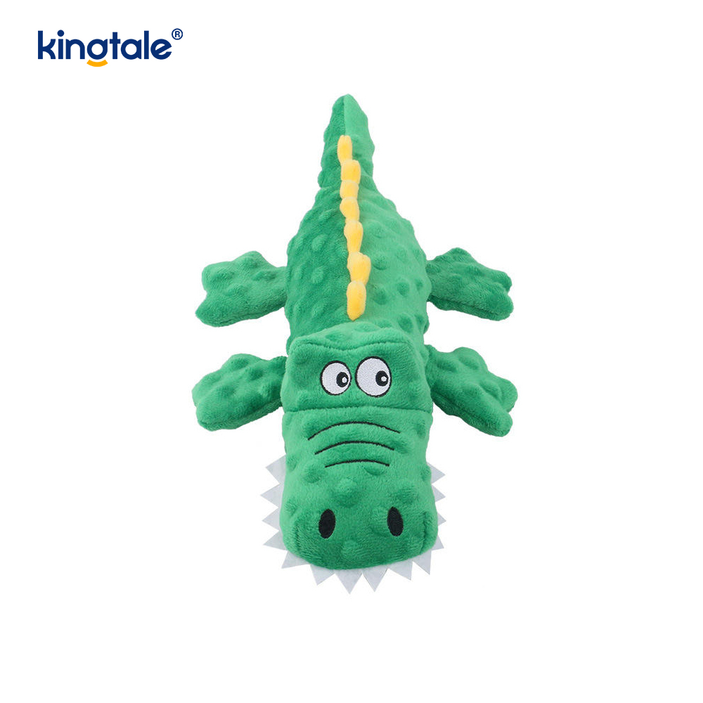 Jucărie de pluș de crocodil care scârțâie pentru curățarea dinților