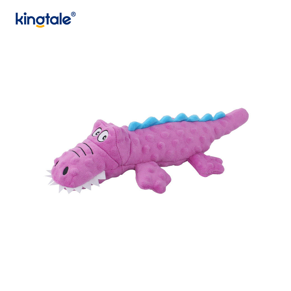 Jucărie de pluș de crocodil care scârțâie pentru curățarea dinților
