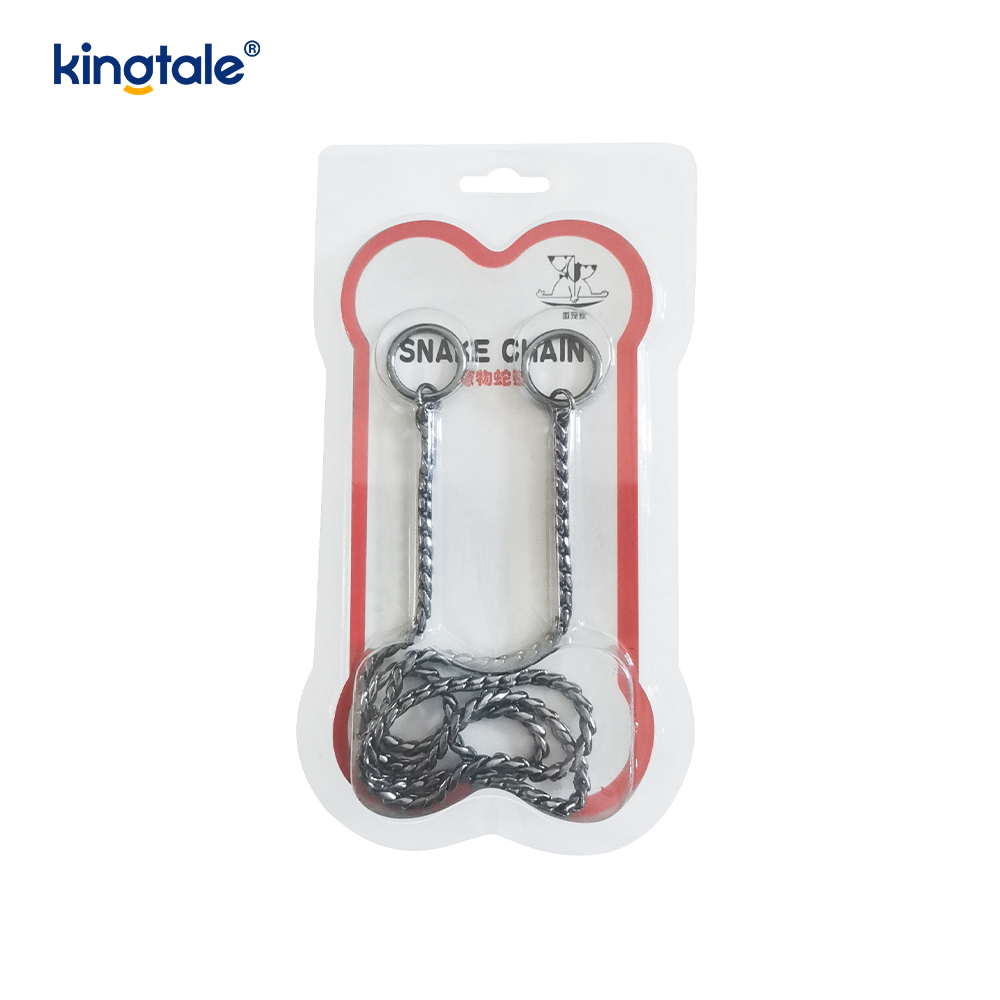 Guler cu lanț pentru câini cu șarpe din metal din cupru pur pentru câini mici și mijlocii