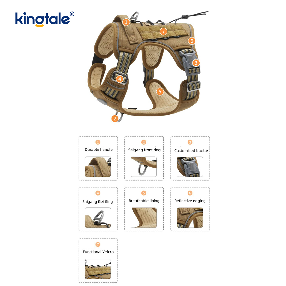 Nailon solid, fără tragere, cu centură pentru câini, pentru dresaj, pentru piept