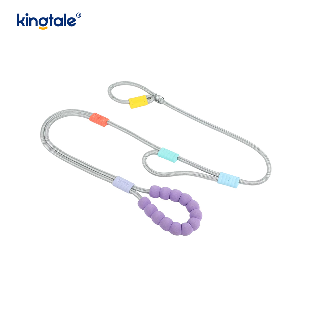 Fără tragere, durabilă, reglabilă, din nailon, cu mâner dublu, lesă colorată pentru câini