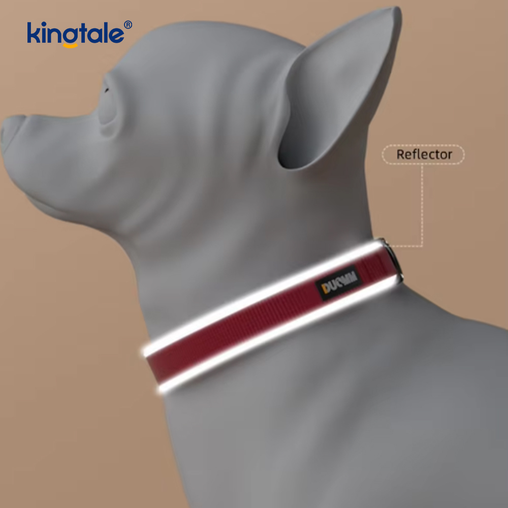 Gulerele intermitente reglabile din poliester pentru animale de companie, câine, pisică, cățeluș