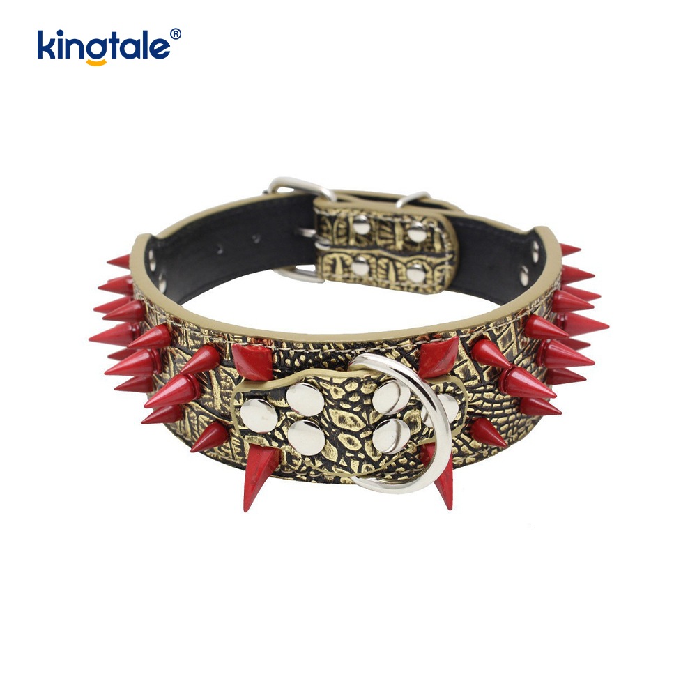 Guler de câine cu țepi ascuțit Guler elegant pentru câini din piele