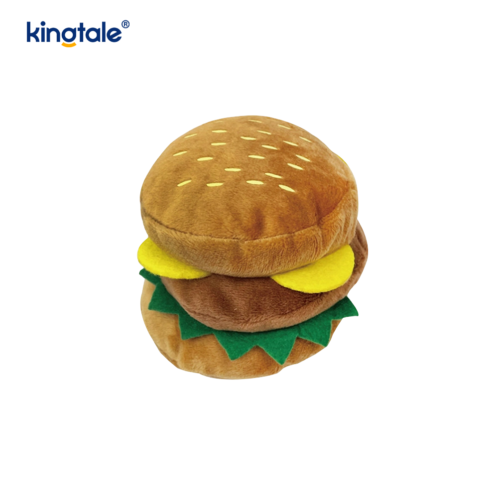 Hamburger de jucărie care țipă mâncare, cartofi prăjiți, pulpă de pui pentru pisică și câine