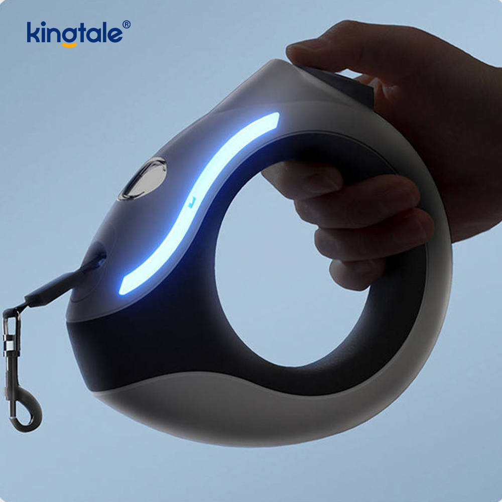 Un singur buton Break & Lock Heavy Duty, fără încurcături, lesă retractabilă pentru câine, lesă pentru plimbare pentru animale de companie